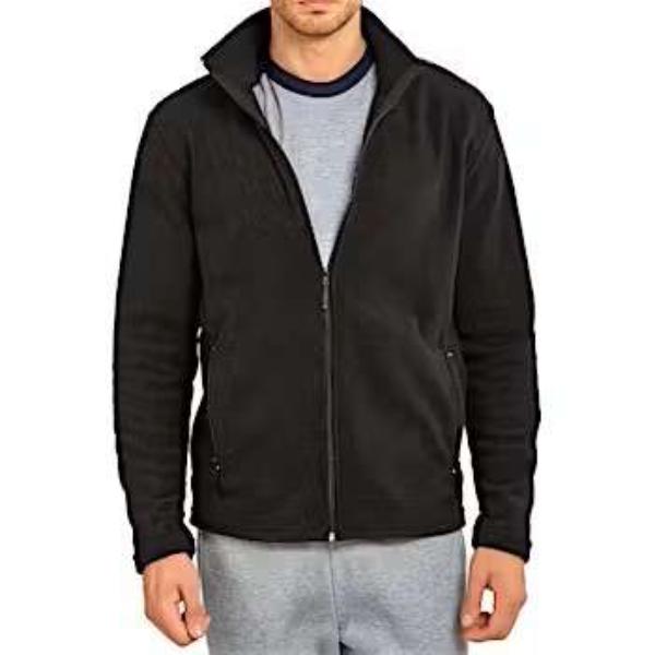 DollarDays 2374148 Mens Polar Fleece Jackets, Black - Extra Large - Pack of 24