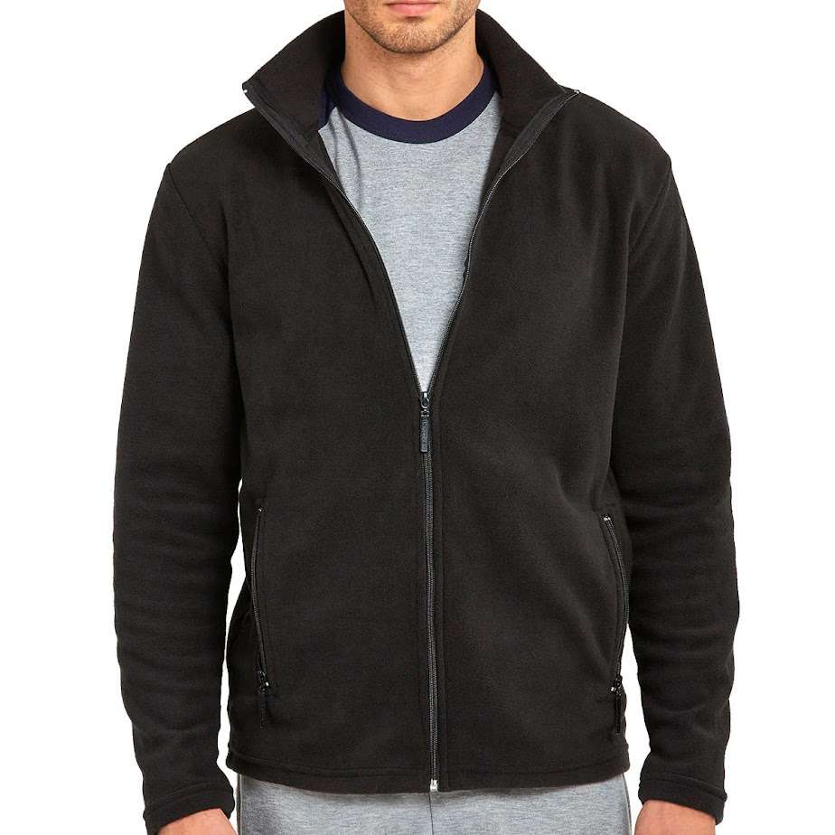 DollarDays 2374134 Mens Polar Fleece Jackets, Black - Medium - Pack of 24