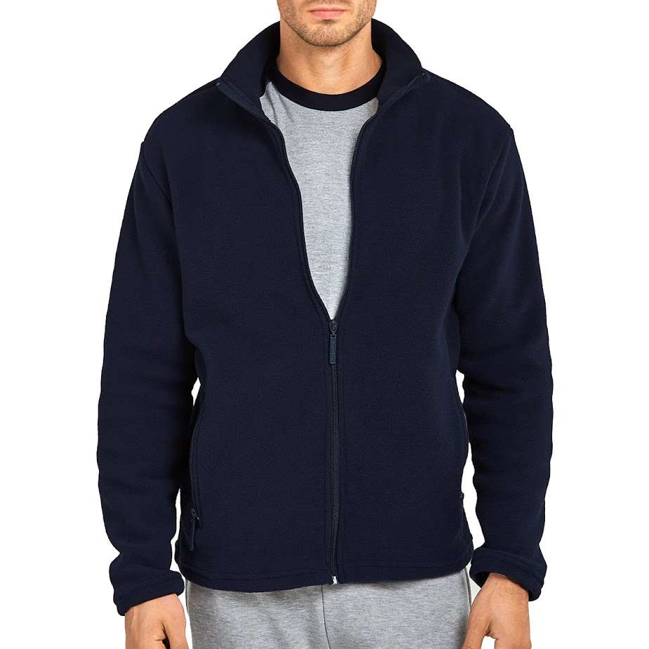 DollarDays 2374144 Mens Polar Fleece Jackets, Navy - Large - Pack of 24