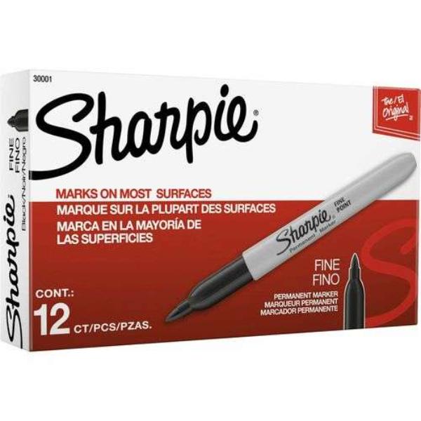 Sharpie 2388849 Sharpie Permanent Markers - 12 Count - Pack of 24