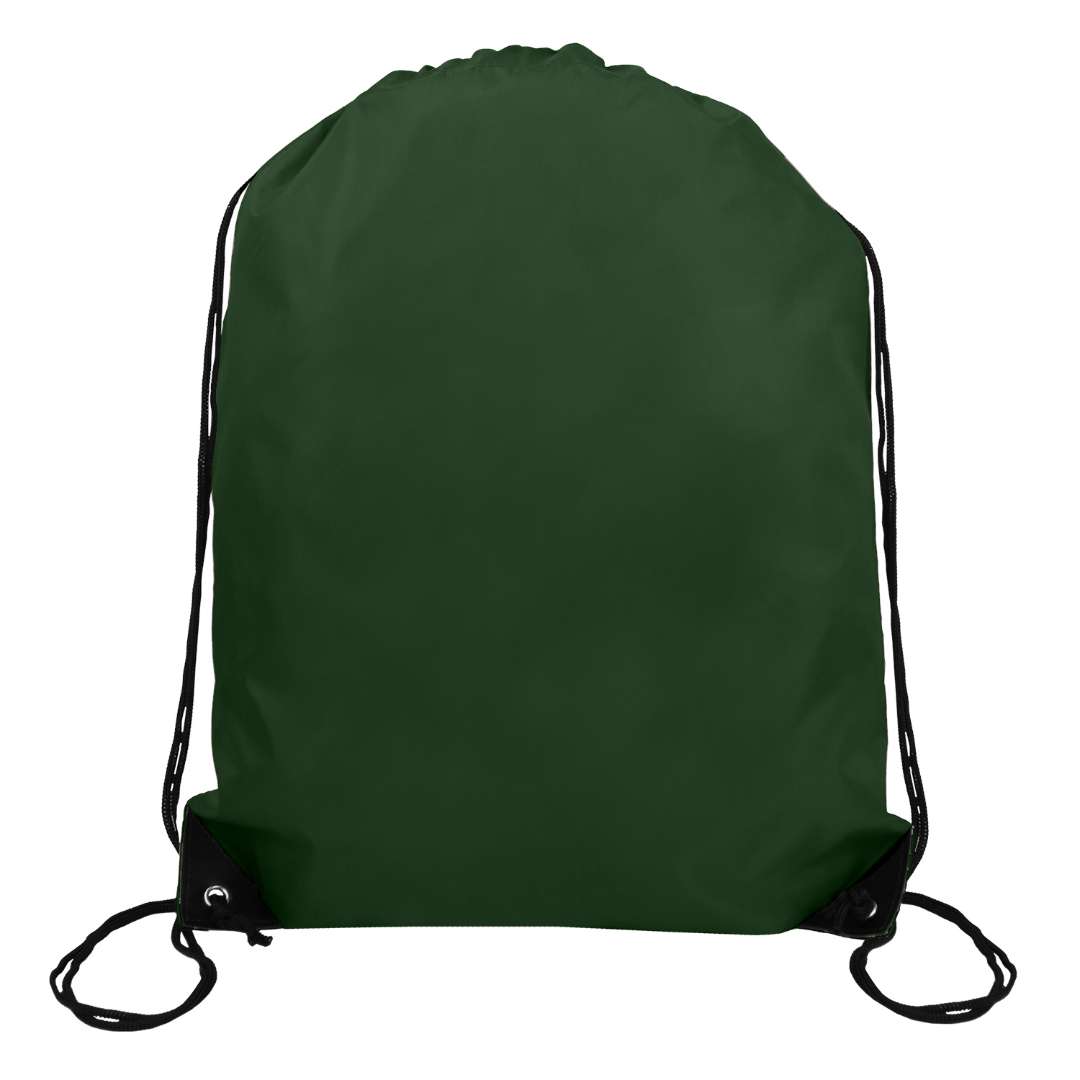 DollarDays 2388678 Drawstring Bags, Forest Green - Pack of 200