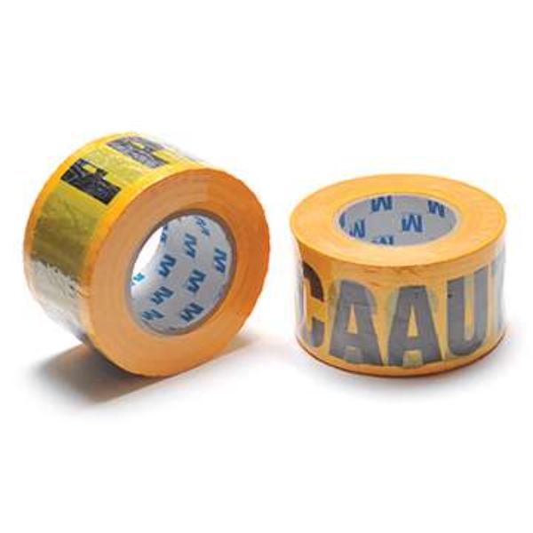 DollarDays 2388783 3 in. x 1,000 ft. Caution Tape, Yellow - Pack of 24