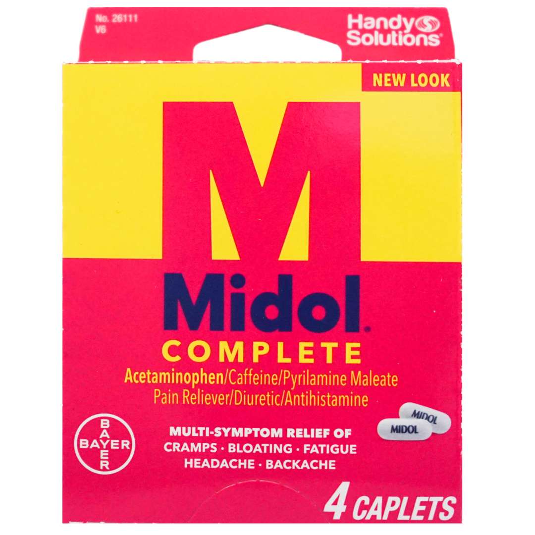 DollarDays 2388864 Midol Complete Caplets - 4 per Pack - Pack of 144