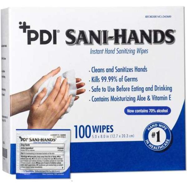 DollarDays 2388716 Sani-Hands Instant Hand Sanitizing Wipes