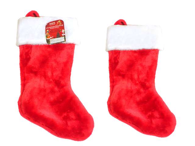 DollarDays 2388841 18 in. Christmas Stockings, Red & White - Pack of 24