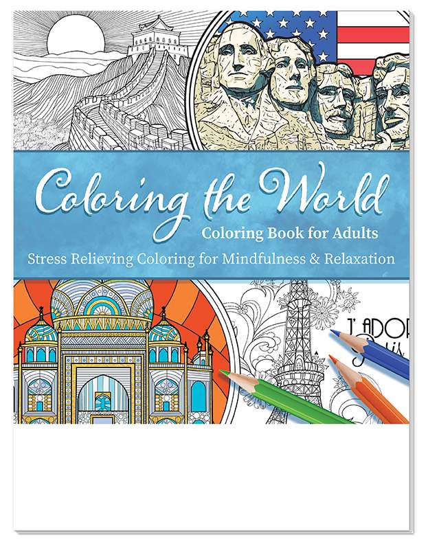 DollarDays 2388904 Coloring the World - Adult Coloring Book - Pack of 50