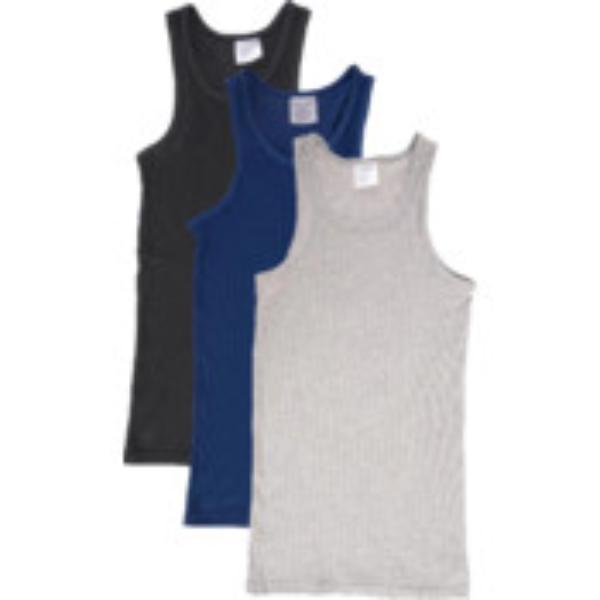 DollarDays 2342344 Boys Tank Tops, Assorted Color - Medium - 3 per Pack - Pack of 24