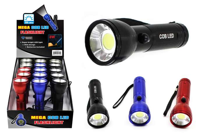 DollarDays 2388788 Mega COB LED Flashlight - Assorted Color - Pack of 120