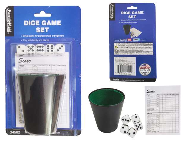 DollarDays 2388833 Dice Game Sets - Pack of 24
