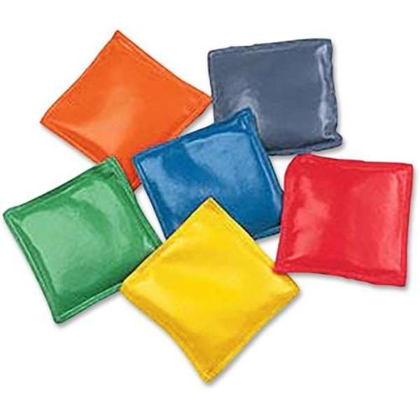 DollarDays 2388721 4 in. Rainbow Bean Bags - Assorted Color - Pack of 10