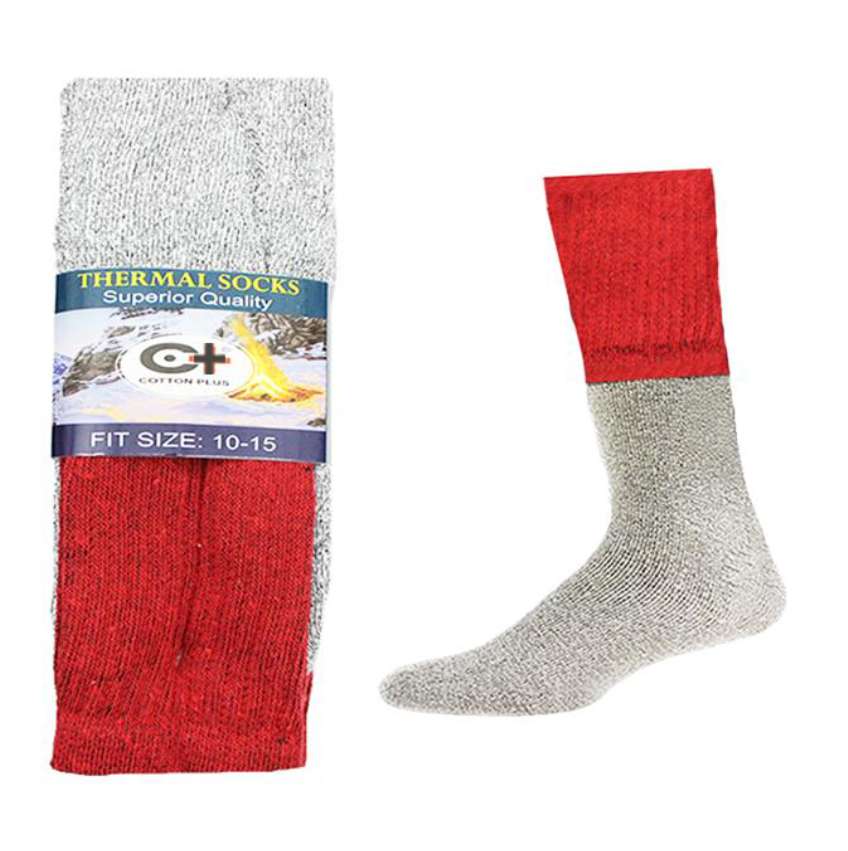 2388198 Adult Thermal Socks, Red - Size 10-15 - Pack of 180