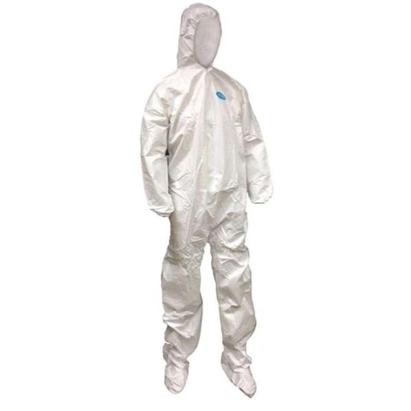 DollarDays 2387758 Disposable Coverall with Hood & Boot Coverage, SMS Material - Extra Large - Pack of 25