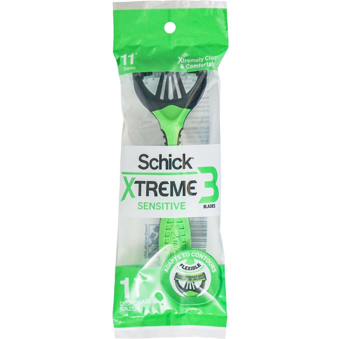 2388713 Schick Xtreme3 Sensitive Razor, Triple Blade - Pack of 144