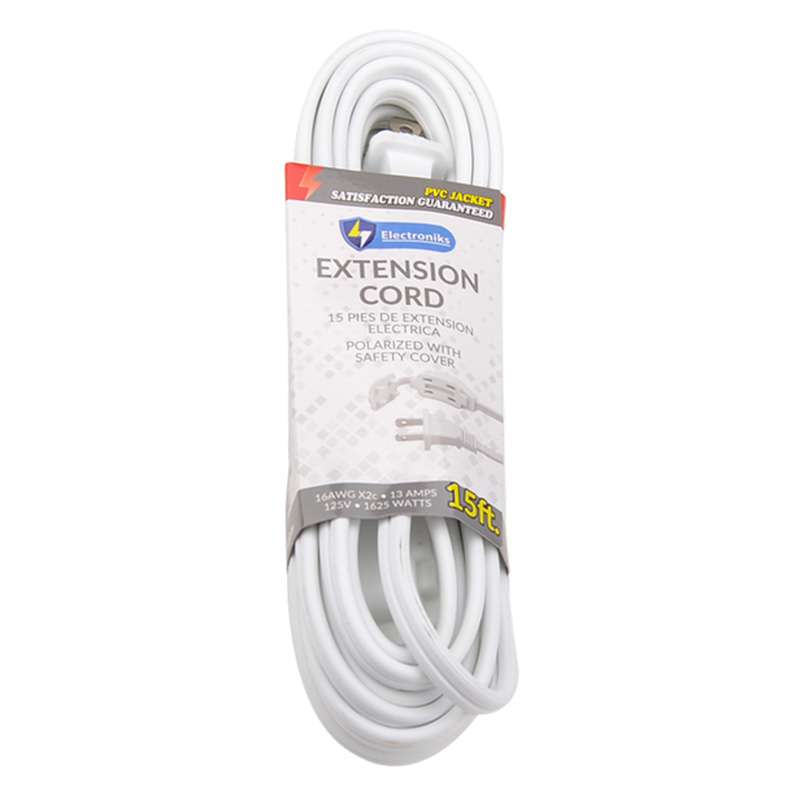 2389142 15 ft. Indoor Extension Cord, White - Pack of 50