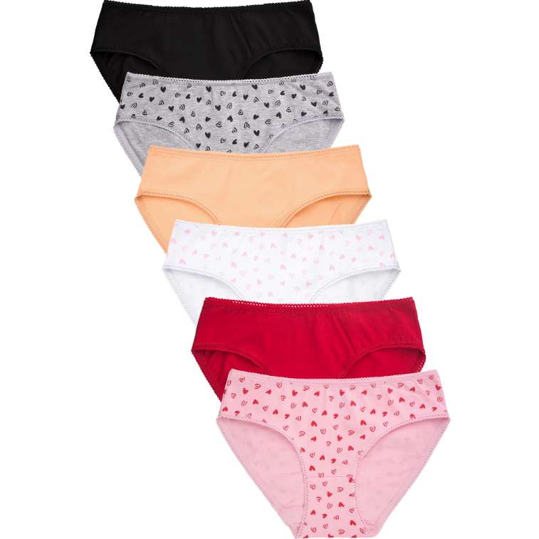 2389215 Mamia Cotton Bikini Panties for Ladies, Assorted Color - Small-Extra Large - Pack of 432