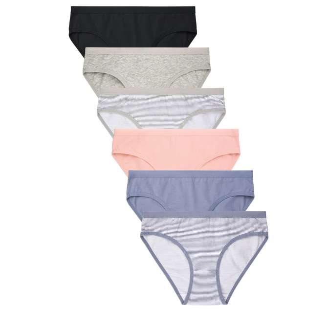 2389220 Mamia Cotton Bikini Panties for Ladies, Assorted Color - Small-Extra Large - Pack of 432