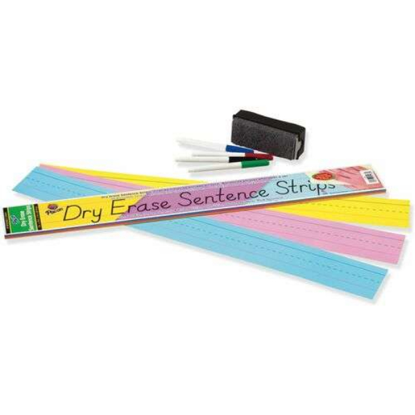 2389236 Pacon Dry Erase Sentence Strips - Pack of 12