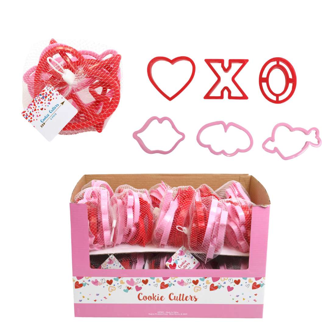 2389317 Valentine Cookie Cutters - 6 Piece - Pack of 20