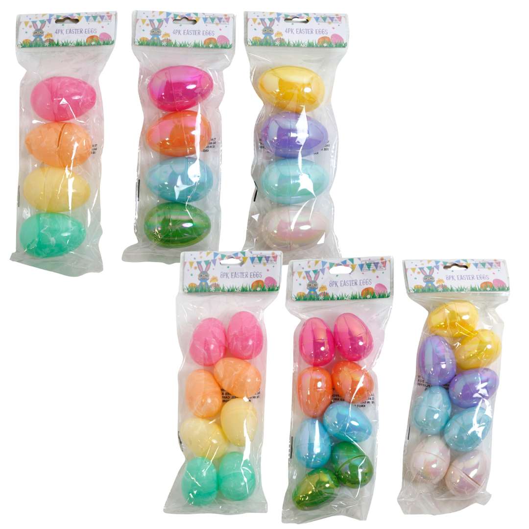DollarDays 2389475 Easter Eggs - Pearlized Pastel - Pack of 24