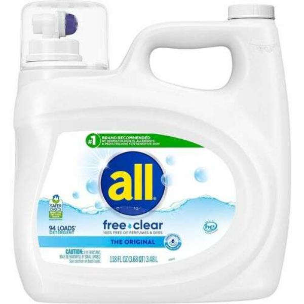 DollarDays 2389656 All Free Clear Liquid Laundry Detergent - Pack of 4