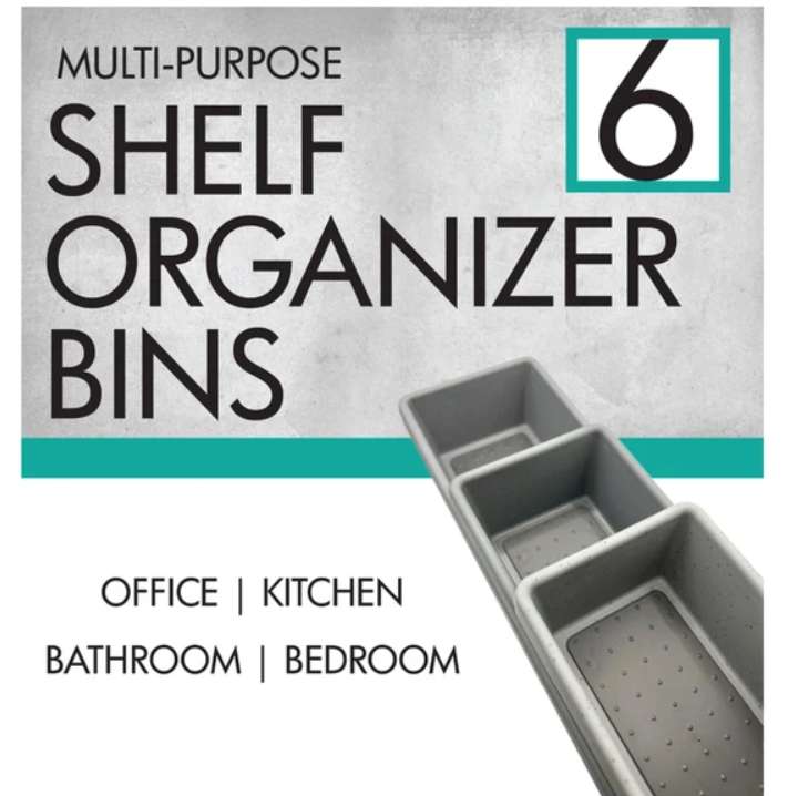 DollarDays 2389261 Multi-Purpose Shelf Organizers - Assorted Sizes, Pack of 6 - Case of 24