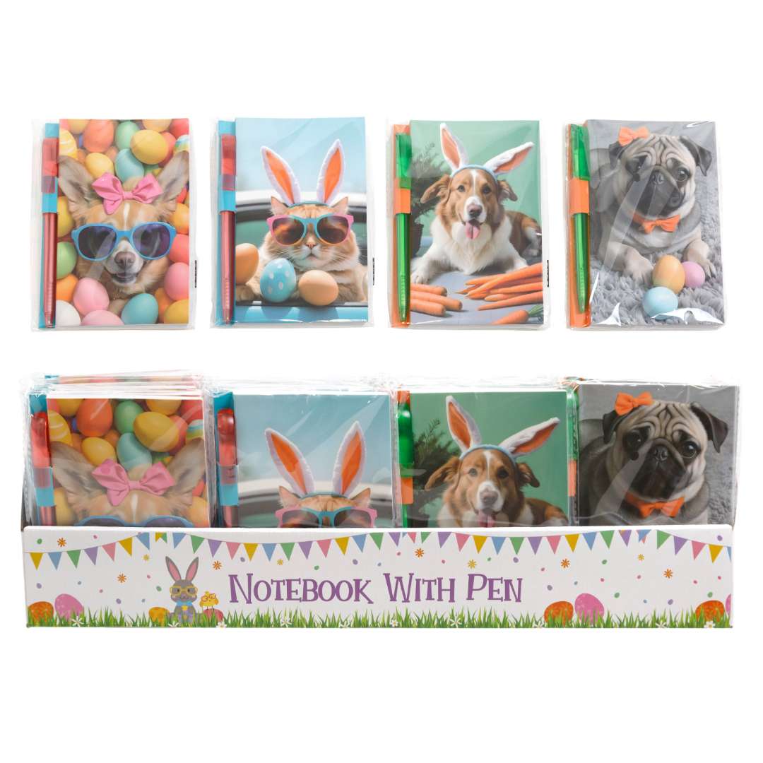 DollarDays 2390116 Easter Pet Notebooks - Assorted - Case of 24