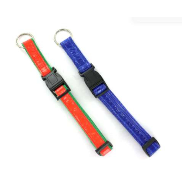 DollarDays 2389970 Reflective Woven Dog Collar - Assorted - Case of 144