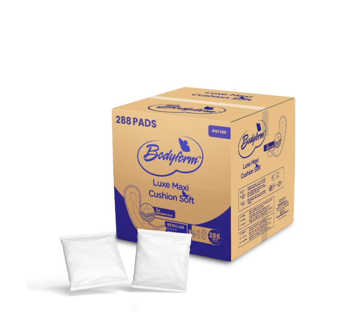 DollarDays 2390113 Regular Maxi Pads With Wings, Bulk Packaging - Case of 288