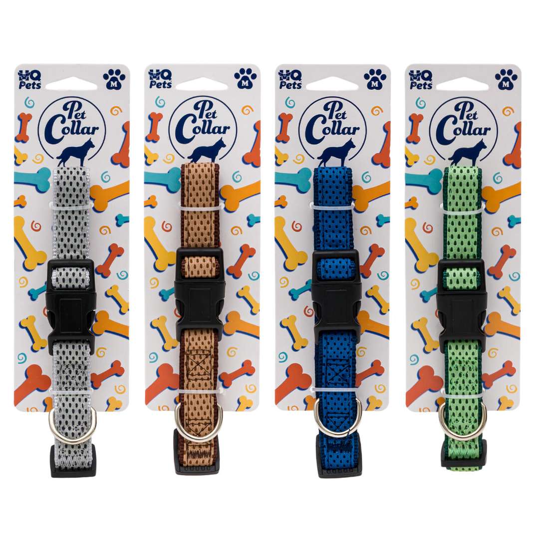 DollarDays 2390225 Pets Collars, Assorted Color - Medium - Pack of 48
