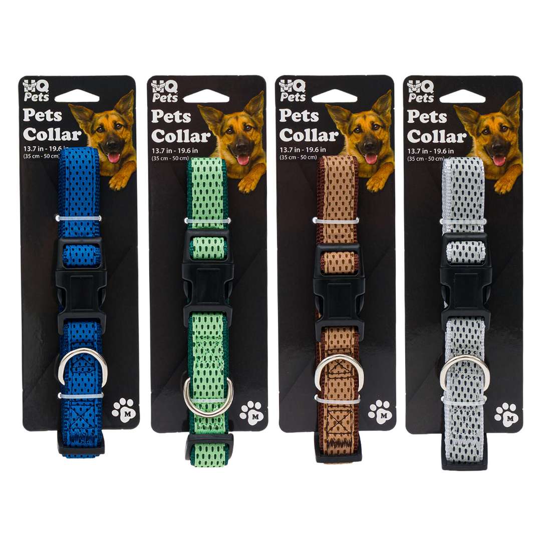 DollarDays 2390228 Adjustable Pets Collars, Assorted Color - Medium - Pack of 48