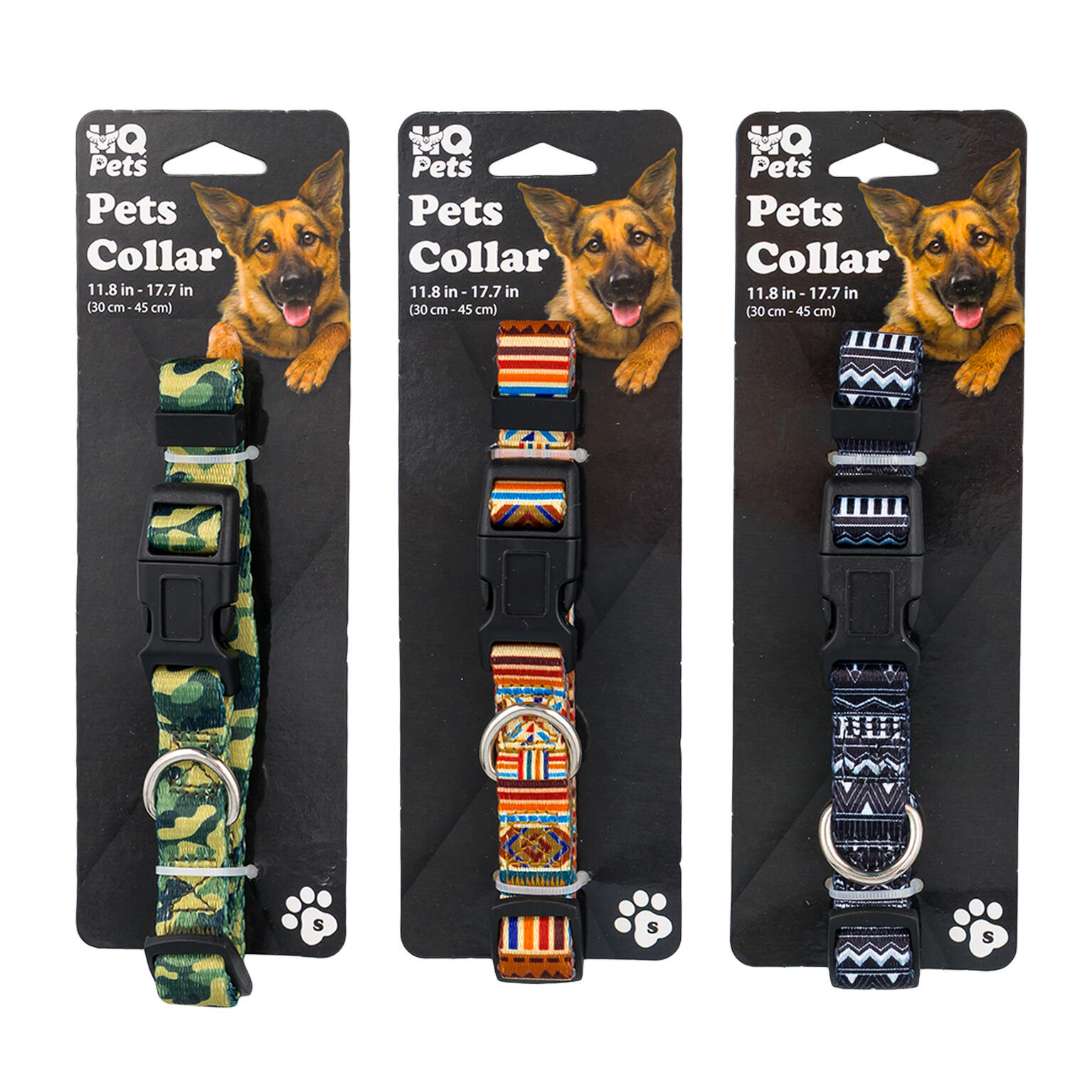 DollarDays 2390231 Assorted Patterns Pet Collars - Small - Pack of 48