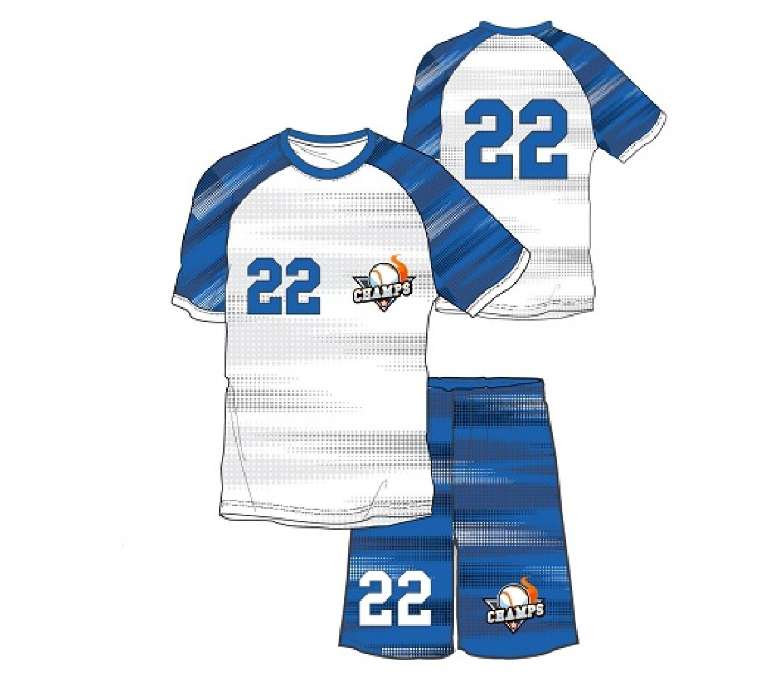 DollarDays 2390235 Boys Short Set, White & Blue - Size 8-16 - 2 Piece - Pack of 24