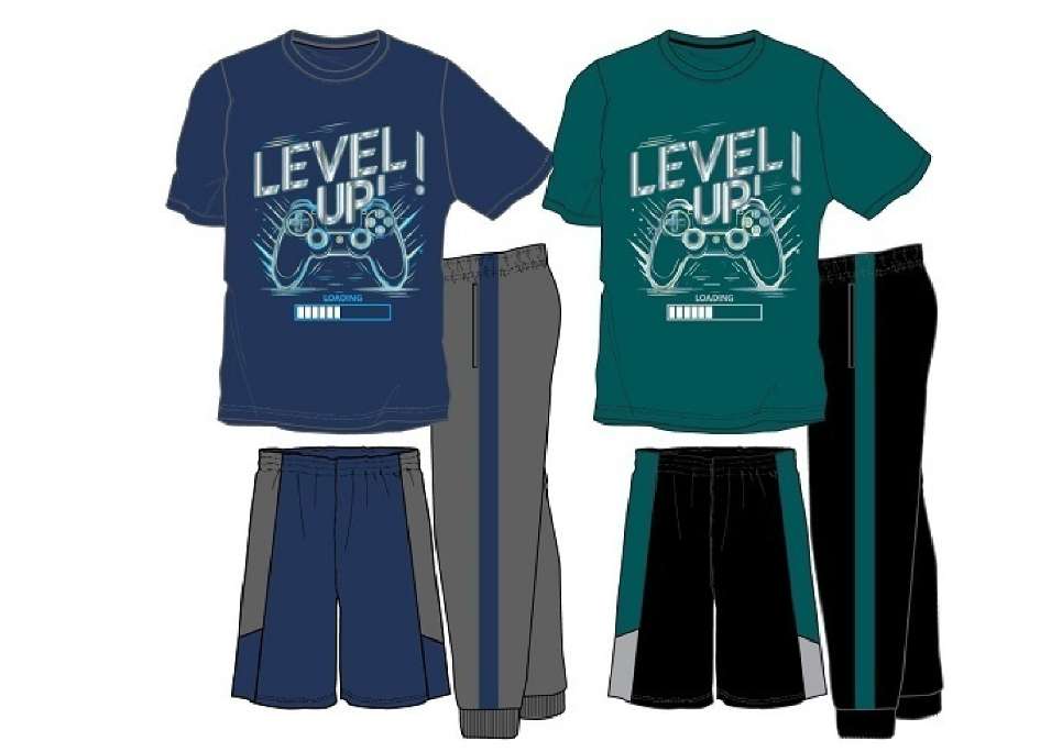 DollarDays 2390266 Boys Tricot Pant Set, Navy & Teal - Size 8-16 - 3 Piece - Pack of 24