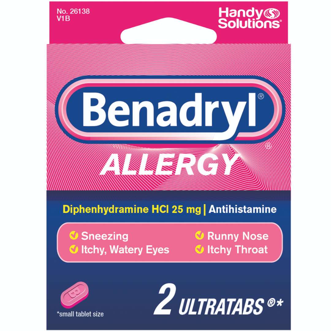 DollarDays 2390320 Benadryl Caplets - 2 Count - Pack of 144