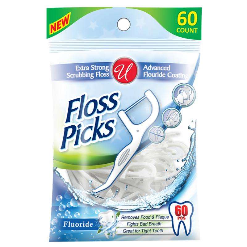 DollarDays 2390409 Floss Picks - 60 Count - Pack of 48