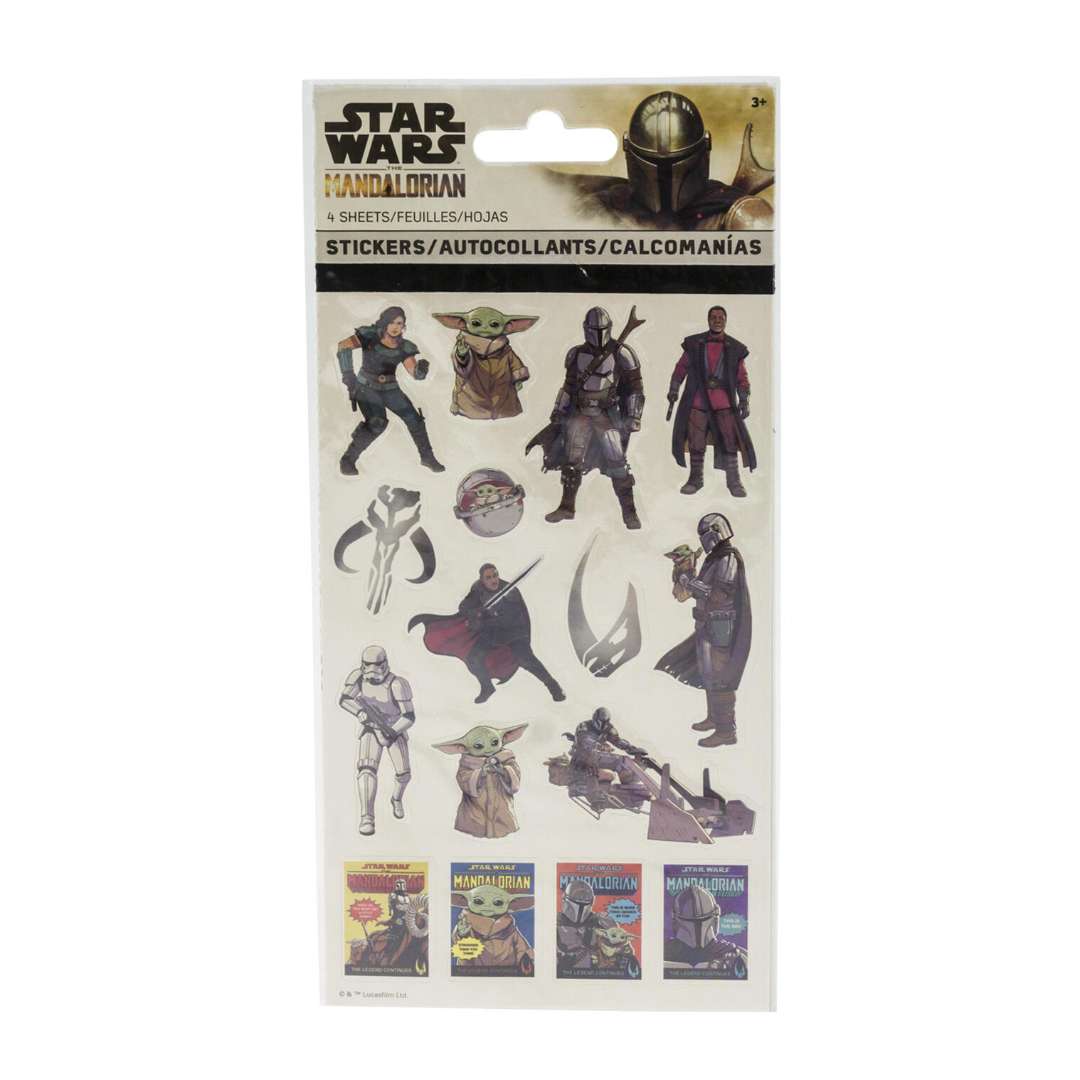 DollarDays 2390478 Star Wars The Mandalorian Stickers, Assorted Color - 4 Sheet - Pack of 144
