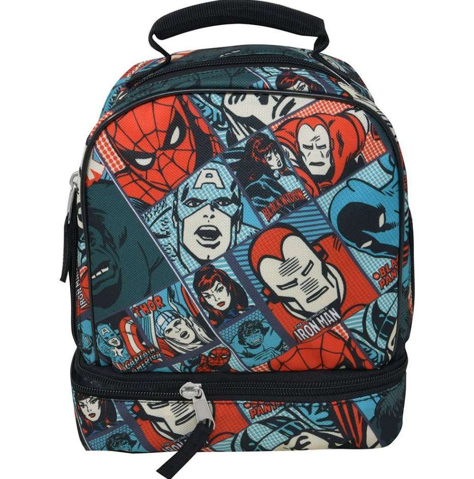 DollarDays 2390651 Marvel Print Drop Bottom Lunch Bags - Pack of 12