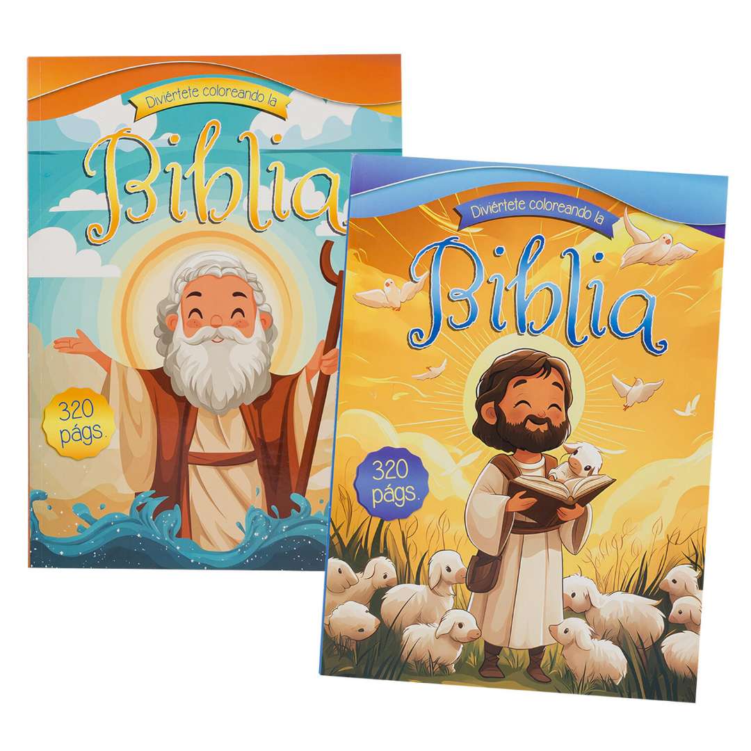 DollarDays 2390757 Color the Bible Spanish Coloring Books - 2 Assorted - 320 Pages - Pack of 24