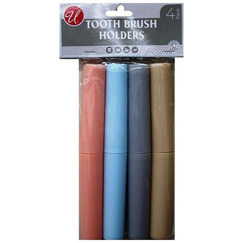 DollarDays 2390785 Toothbrush Holders - 4 Per Pack - Pack of 48