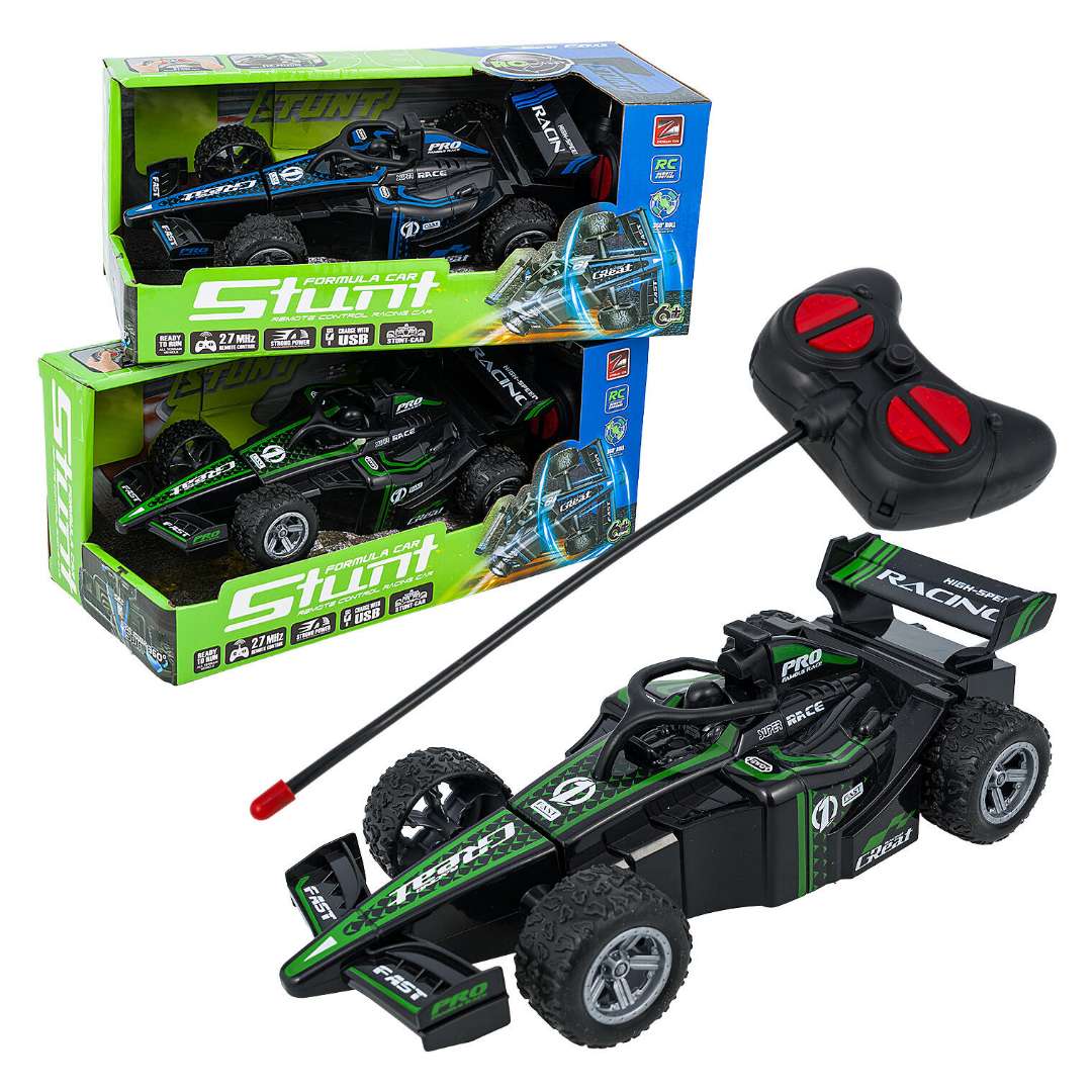 DollarDays 2390803 10 in. Remote Control Stunt Formula Racing Cars - Assorted Style - Pack of 36