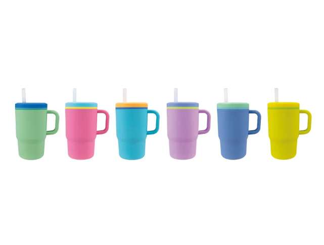DollarDays 2391933 10 oz Silicone Tiny Tumblers - Assorted Color - Case of 12