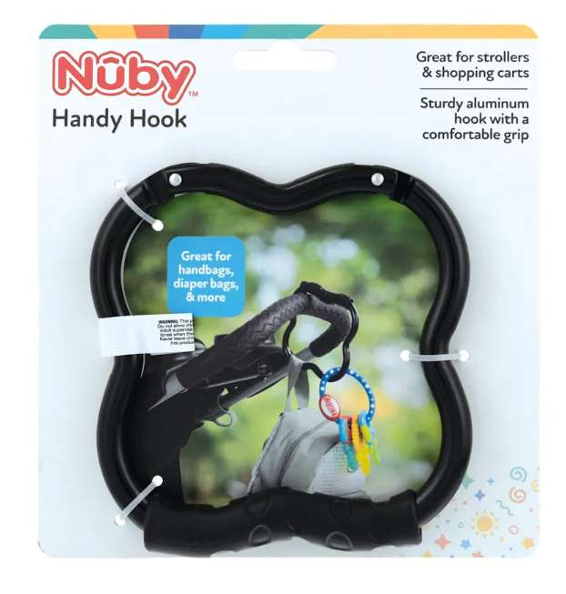 DollarDays 2391926 Round Stroller Hooks - Black - Case of 48
