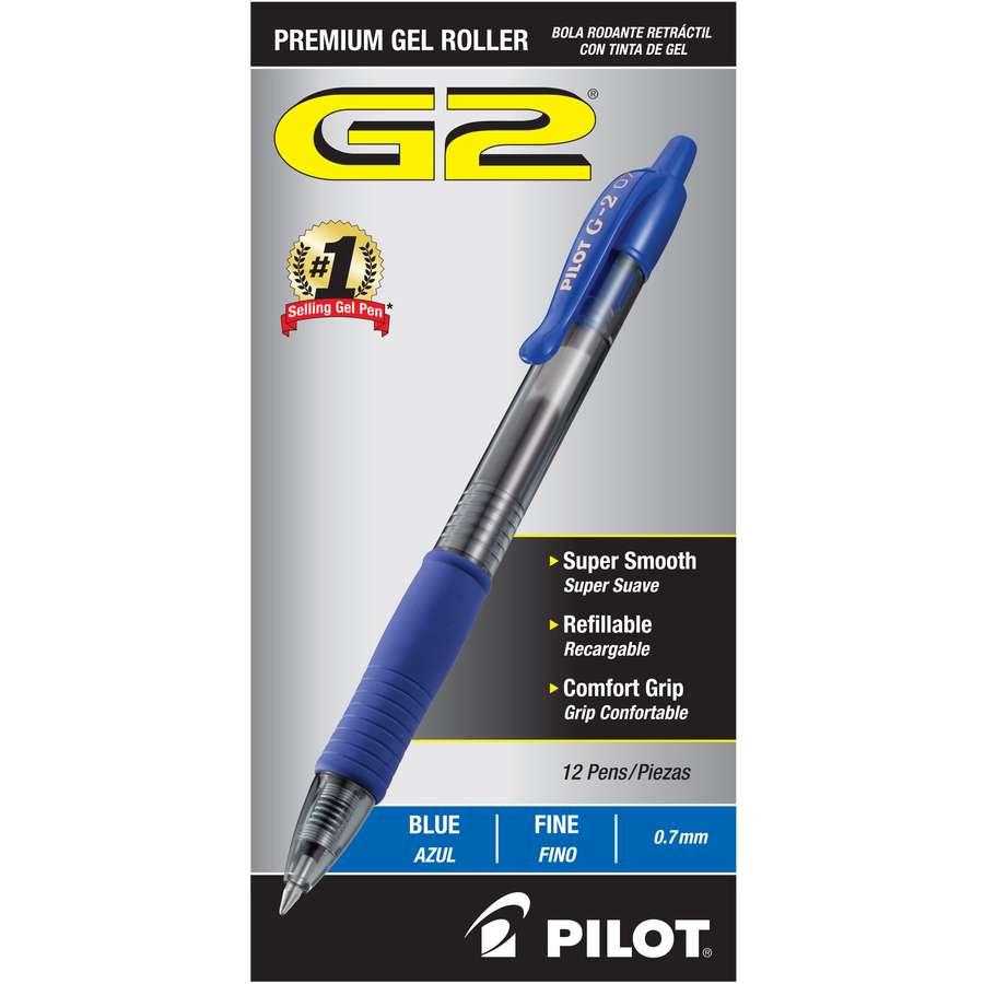 DollarDays 2391972 G2 Premium Gel Ink Retractable Pens - Blue - 12 per Pack - Case of 12