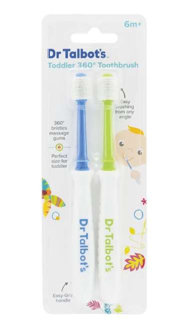 DollarDays 2391921 360 Toothbrushes - Blue & Green - 2 per Pack - Case of 48