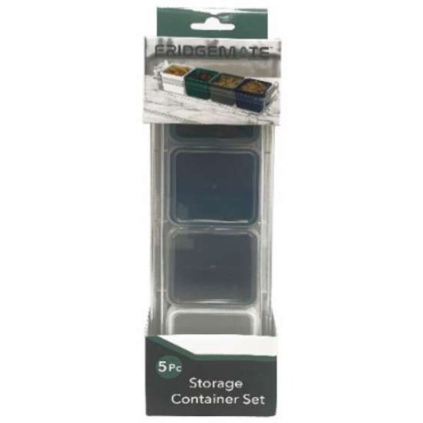 DollarDays 2391525 Fridgemate Storage Container Set - Multi Color - 5 Piece - Case of 24