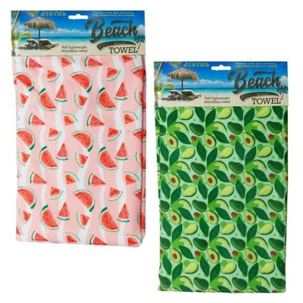 DollarDays 2391719 Beach Towels - 2 Assorted Design - Case of 12