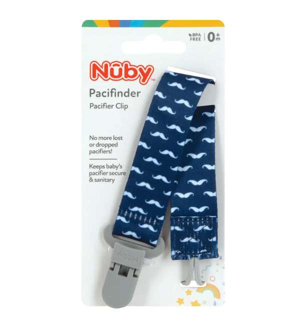 DollarDays 2391861 Printed Cloth Pacifier Holders, Assorted Color & Pattern - Case of 48