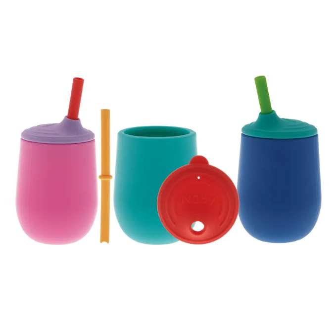 DollarDays 2391906 Silicone Straw Cups - 6 oz - Assorted Color - Case of 24
