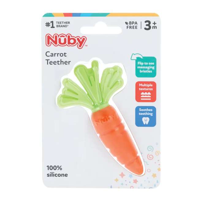 DollarDays 2391848 Veggie Teether Carrots - Orange - Case of 48