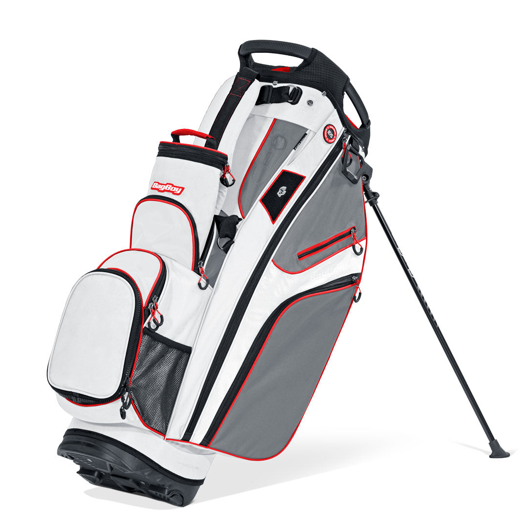 Picture of BagBoy BB37617 Chiller Hybrid Stand Bag - White & Charcoal - Red